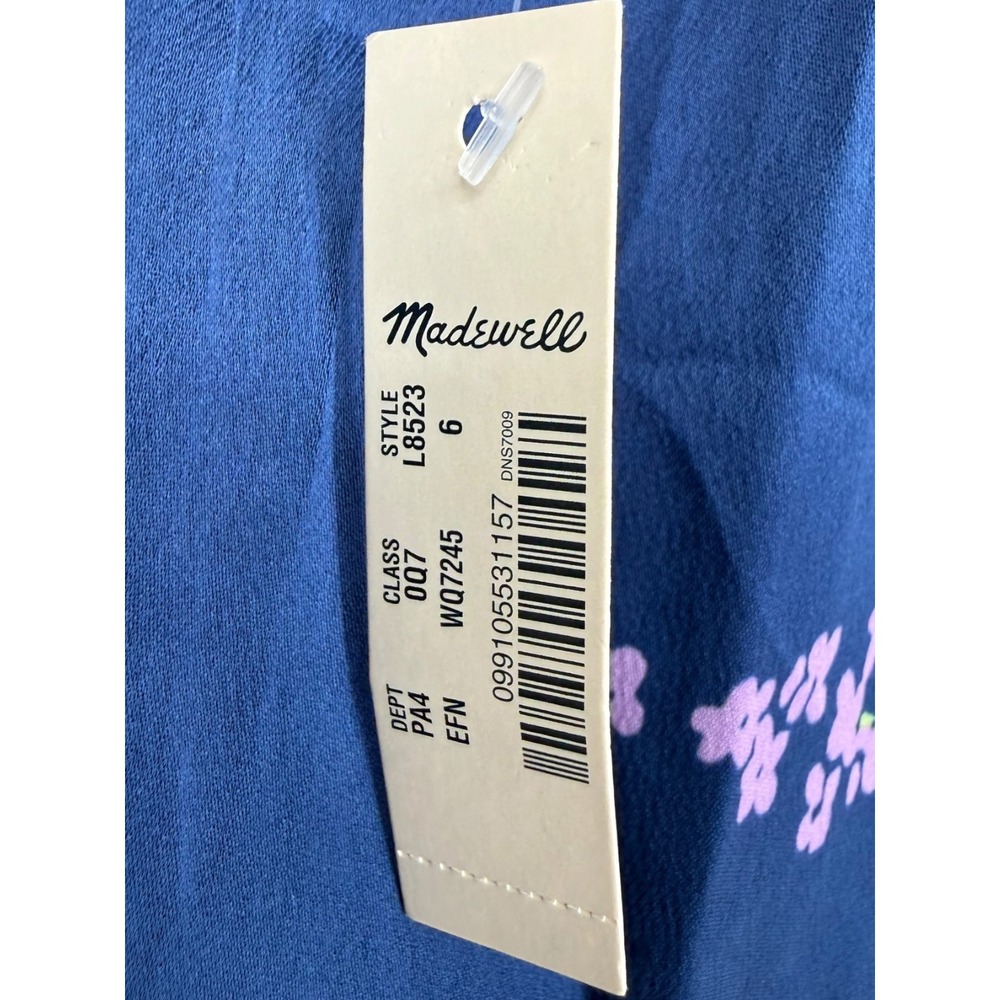Madewell Women's Cami Maxi Dress Orchid Bouquet Blue Floral Size 6 Resortwear - Picture 4 of 15
